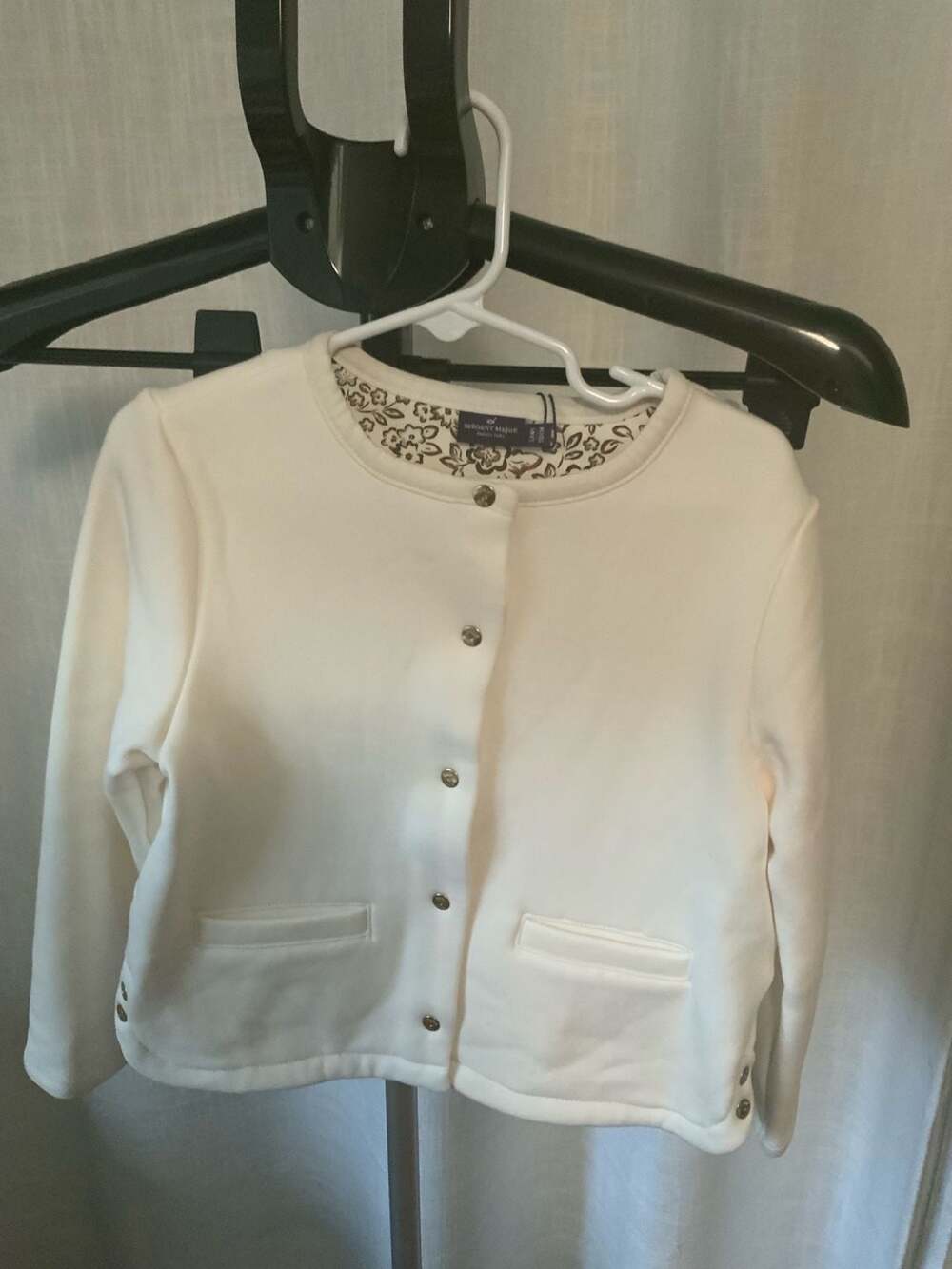 Sergent Major Cardigan Girls Size 5ans 110cm White
